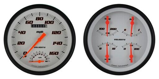 Velocity White​ Series​ 4 5/8" Ultimate Speedometer
